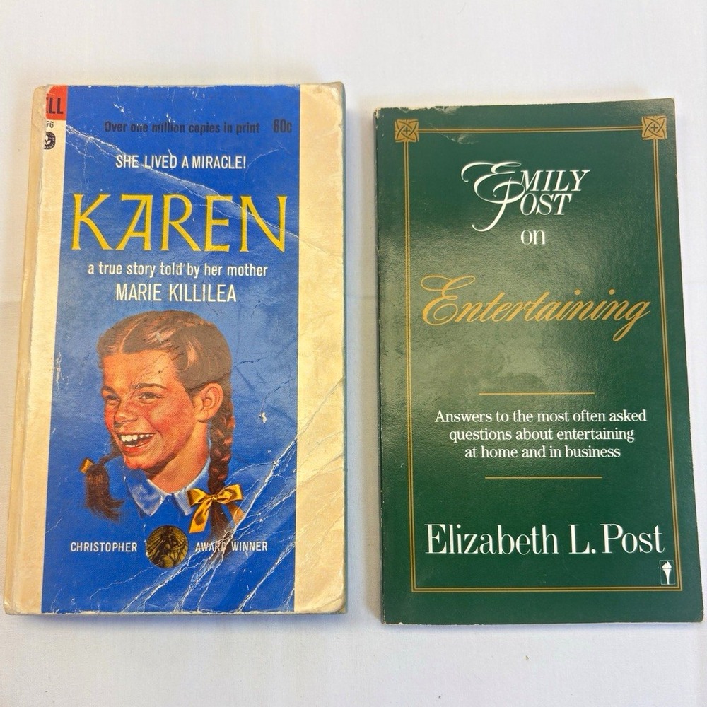 Lot 2: Karen Marie Killilea + Emily Post on Entertaining 1st Edition- BS-591